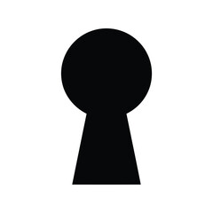 Black keyhole silhouette secret mystery access