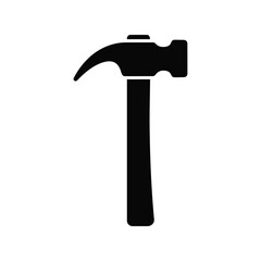 Black hammer silhouette icon