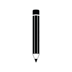 Black pencil icon simple drawing tool