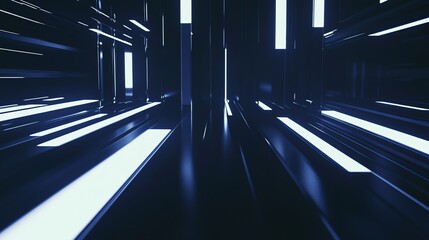 Abstract digital grid background with glowing blue lights and soft bokeh effects, creating a modern and futuristic atmosphere for design projects