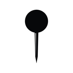 Black round map pin icon