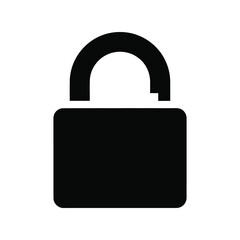 Open padlock icon security access freedom