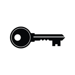 Vintage skeleton key silhouette security access secret