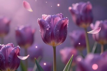 purple tulip flower
