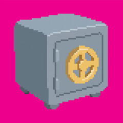 safe pixel art, vector illustration on isolated background.