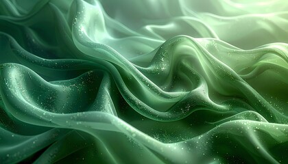 Obraz premium elegant green satin background