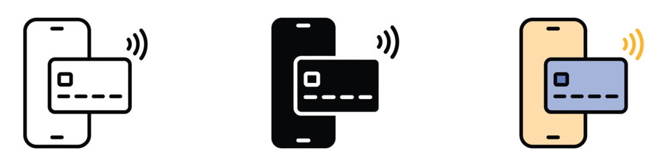 Virtual Card icon vector. making transactions faster and easier symbol. vector illustration.