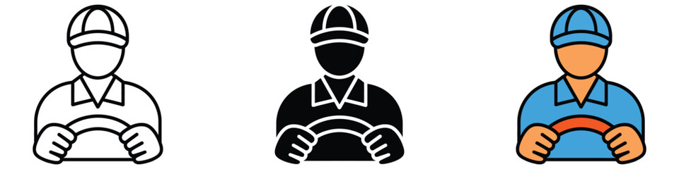 Driver icon vector. transport, navigation services symbol. vector illustration.