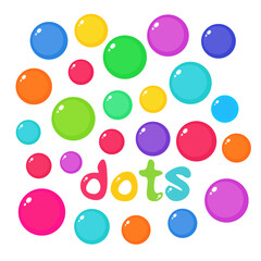 Vibrant and Playful Collection of Colorful Dots