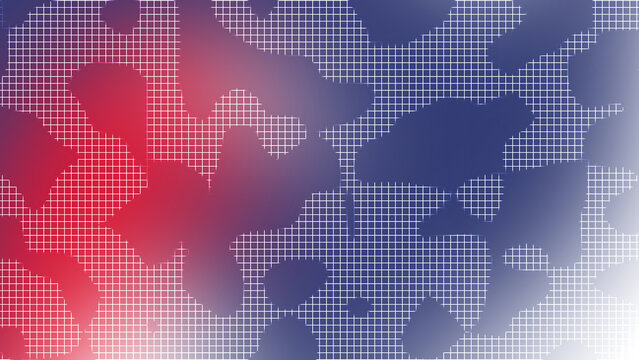 Red Blue White Grid Abstract Background for Creative Design
