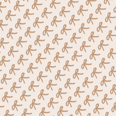Cute Ribbon Bow Seamless Wallpaper – Brown Coquette Style