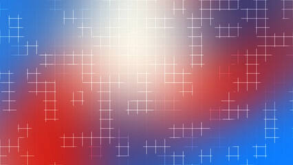 Red Blue White Glowing Grid Abstract Background for Independence Day Design