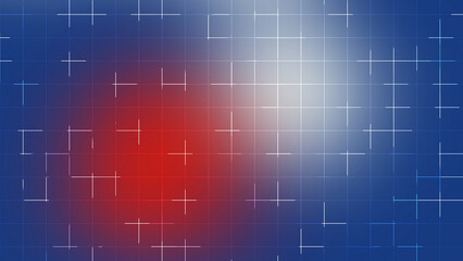 Fourth of July Glowing Red Blue White Grid Line Background with Sparkle Light Effect