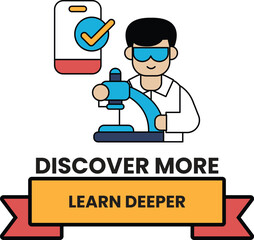 A man in a lab coat holding a microscope