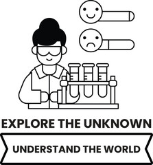 A woman in a lab coat is smiling and holding a test tube