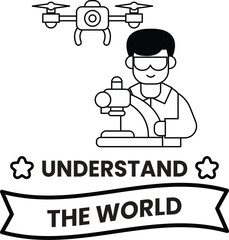 A man is holding a camera and a drone