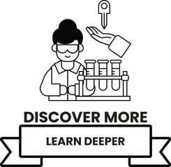 A man is holding a key and a woman is holding a beaker