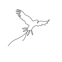 Bird Line Art Illustration 