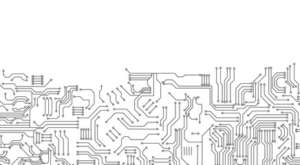 Circuit board abstract background. Vector futuristic illustration.