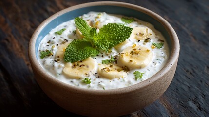 A healthy, gourmet closeup of green vegetable soups and a spinach and feta cheese dish