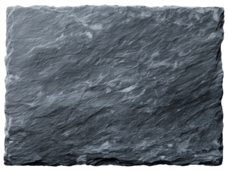 Dark grey marble stone texture with natural rough surface, isolated on transparent background