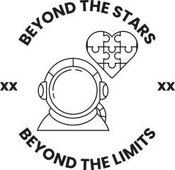 A man in a space suit with a puzzle piece in his hand