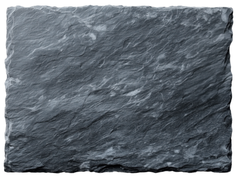 Dark grey marble stone texture with natural rough surface, isolated on transparent background