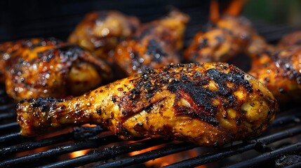 Grilled chicken breast fillet with roasted potatoes and green vegetables healthy dinner plate