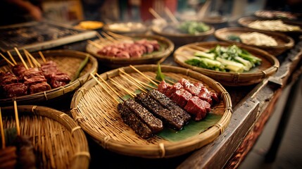 Grilled chicken breast fillet with roasted potatoes and green vegetables healthy dinner plate