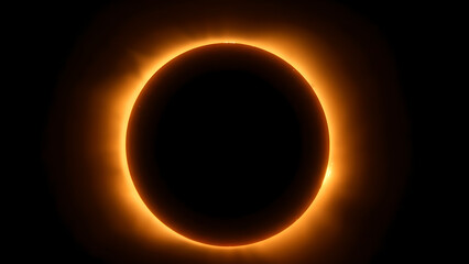 Total Solar Eclipse with Bright Corona and Dramatic Dark Sky