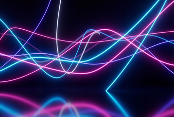 Dynamic glowing lines forming an abstract vibrant pattern