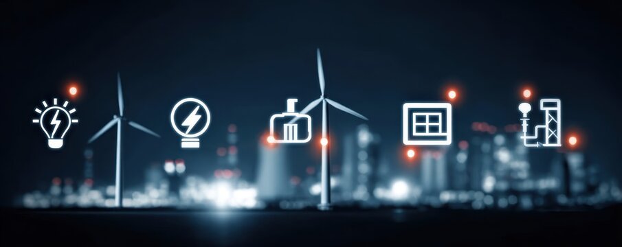 Energy loop station connecting project planning currents operation conduits task execution sparks and optimization management grids