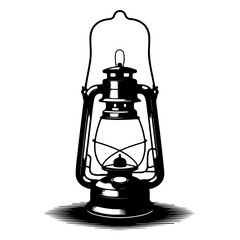 Vintage Oil Lantern Vector – Classic Antique Lamp Illustration