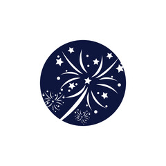 Firework star logo vector and symbol design