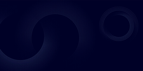 Dark abstract background with glowing circles. Swirl circular lines element.