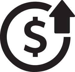 Obraz premium A Dollar Sign with an Upward-Turning Arrow