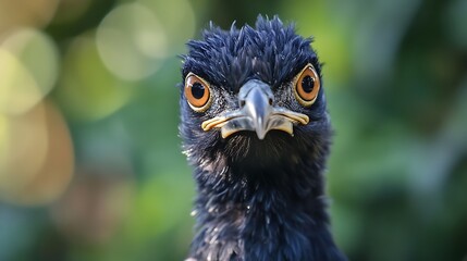 Close-up portrait of a wild brown eagle's head, showing its sharp beak, intense eye, and detailed feathers