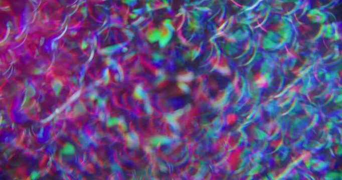 Gradient art. Uneven abstraction. Defocused blue purple pink colorful round texture glow dazzle on creative reflection background.