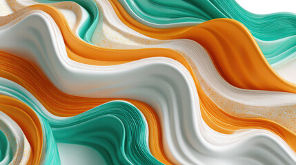 Fluid Rhapsody: An abstract composition of swirling, undulating ribbons of color create a sense of harmony and dynamic movement.