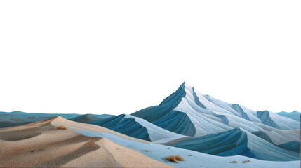 Majestic Mountain's Reach: A landscape scene featuring a majestic snow-capped mountain range, with textured, rugged peaks.