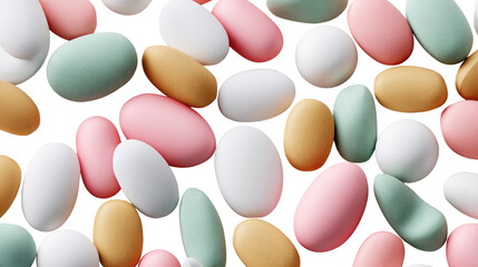 A Colorful Confection: A vibrant assortment of sugar-coated candies, meticulously arranged to create a visually appealing and sweet indulgence.