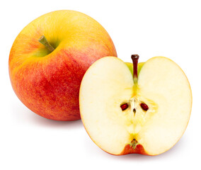 Fresh Red apple isolated on white background, Red Envy apple on white background With clipping path.