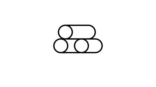  A monochrome photograph of a stack of rolls, highlighting their round forms and layered arrangement.