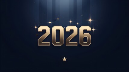 Metallic Gold 2026 Midnight Design
