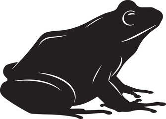 Obraz premium frog silhouette vector flat illustration design