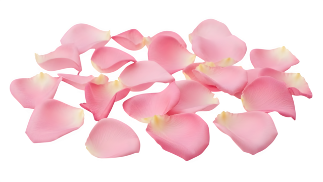Pink Rose Petals, isolated on transparent background - Powered by Adobe