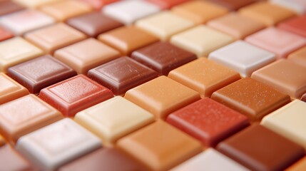 Caramel-toned gradient blocks, sweet treats, rich cozy sweetness