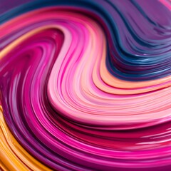 Fototapeta premium Dripping glaze abstract curve, sweet treats, smooth indulgent motion