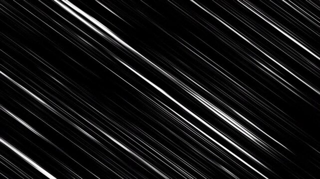 High-contrast anime speed lines in black and white, creating fast motion and dramatic action effects suitable for dynamic scenes.