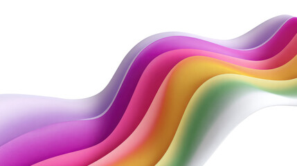 Vibrant Color Symphony: An abstract design featuring a flowing ribbon of colors, each hue gently cascading into the next, evoking a sense of harmony and dynamism.